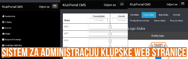 Klubportal aplikacija za nogometne klubove u BiH