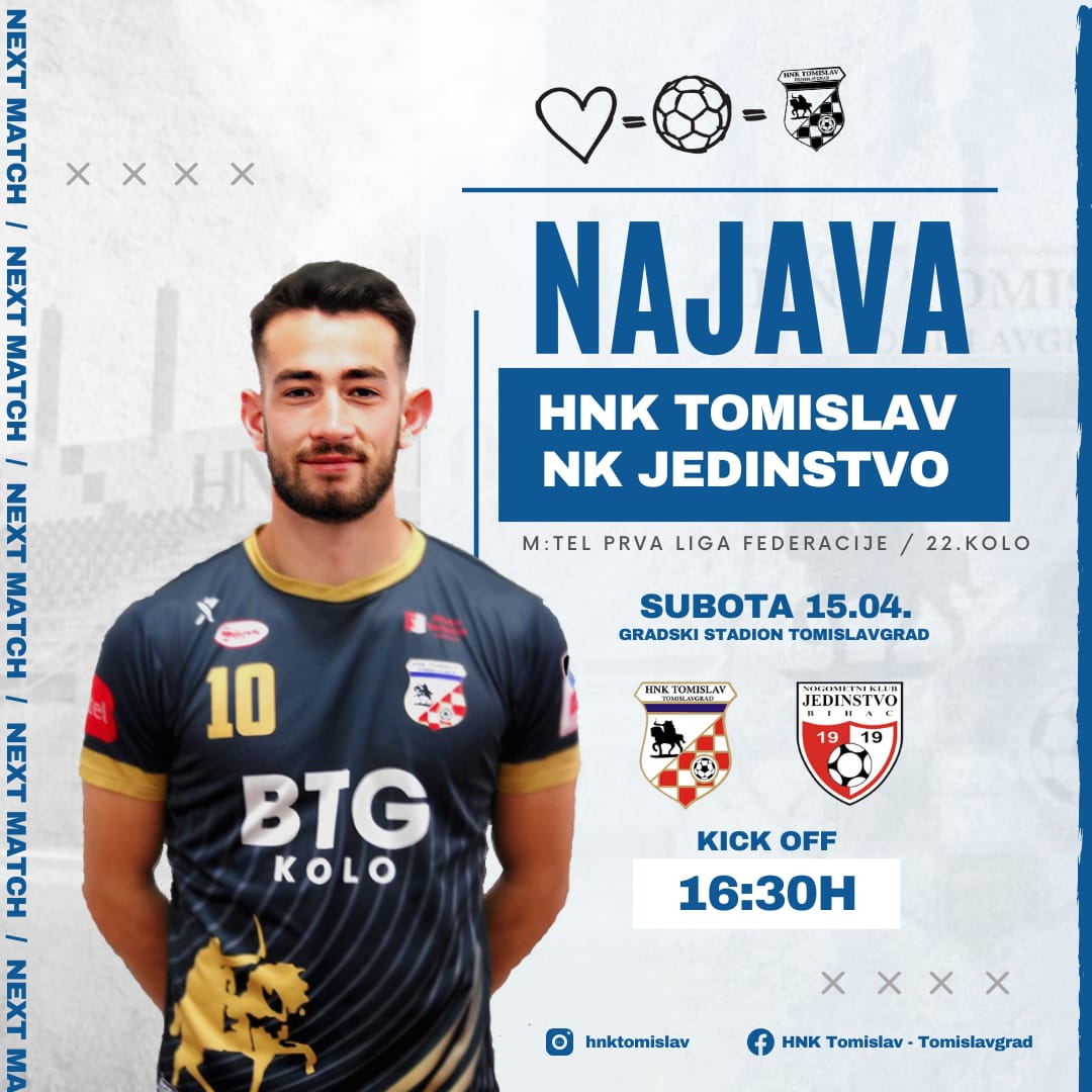 Tomislav će u subotu ugostit Jedinstvo Bihać